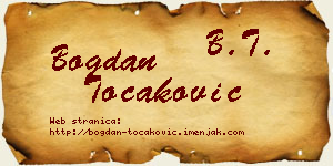 Bogdan Točaković vizit kartica